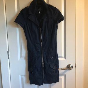 Twenty Two zip down dress. Size P. Navy.